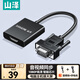 山澤 VGA轉HDMI線(xiàn)轉換器帶音頻供電 高清視頻轉接頭適配器 筆記本電腦主機接顯示器投影儀 VH2024