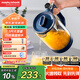 摩飛電器（Morphyrichards）養(yǎng)生壺 煮茶器燒水壺恒溫調(diào)奶器茶壺多段變頻烹煮智能菜單 玻璃壺1.5L大容量 MR6089藍(lán) 