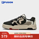 斐樂（FILA） FUSION斐樂潮牌BANK DX男鞋場下滑板鞋新款時尚厚底鞋 豆腐白/黑-TB 42