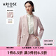 艾諾絲雅詩【商場同款】春秋款職場OL風收腰顯瘦粉色西裝外套女20211341 櫻花粉 M