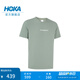 HOKA男款夏季運動(dòng)休閑短袖T恤SHORT SLEEVE經(jīng)典百搭透氣 灰綠 L