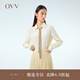 OVV【愛(ài)情而已同款】2023春夏新款女裝30MM重縐真絲隨附飄帶經(jīng)典襯衫 淺黃（凈色）01 M