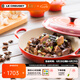 酷彩（Le Creuset）進(jìn)口琺瑯鍋26/30cm鑄鐵海鮮鍋燜蒸燉煮鍋多功能微壓鍋廚房好物 【4-6口之家】紅色 30cm