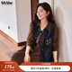 MsShe【不掉色牛仔馬甲套裝】大碼女裝2025秋裝胖mm顯瘦疊穿小衫 馬甲-原牛色現貨 2XL