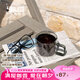 比樂蒂（Bialetti）【家居館】咖啡杯 雙層玻璃杯耐高溫防燙高硼硅泡茶杯牛奶杯250ml 灰色-光面款