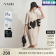 AMII開學(xué)季換新裝2025夏季極簡(jiǎn)新款慵懶風(fēng)松弛感超寬松彈力中長(zhǎng)空氣層 杏色 （建議拍小一碼） S