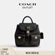 蔻馳（COACH）奧萊女士經(jīng)典標(biāo)志HADLEY雙肩包 IM/胡桃木色/黑色