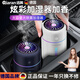 洽苒【德國】車載加濕器空氣凈化器香薰氛圍燈汽車霧化機新款噴霧 黑+白【充電款】車家兩用
