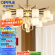 歐普（OPPLE）蕙質(zhì)蘭心/新中式吊燈奶油風(fēng)玉石全銅精工客臥餐廳套餐DD 【15頭雙層】大客廳(光源另配)