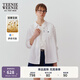 Teenie Weenie小熊女裝襯衫夏季新款松弛老錢(qián)氣質(zhì)亞麻白色長(cháng)袖襯衣 白色 S