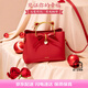 歐時(shí)納（JUST STAR）包包女款2025年新款紅色新娘結(jié)婚包斜挎包手提包七夕情人節(jié)禮物女