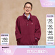 Champion冠軍上衣女秋冬新款情侶美式復(fù)古寬松按扣半高領(lǐng)加絨衛(wèi)衣男 深紅色（男女同款） M