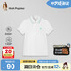 暇步士（Hush Puppies）童裝兒童短袖25夏男童休閑POLO衫中大童速干T恤 本白  120 