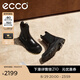愛(ài)步（ECCO）切爾西靴女 女士百搭厚底增高牛皮靴 革新214793 黑色21479351052 37