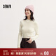 森馬（Semir）毛衣女冬季舒適緊身半高領(lǐng)正肩純色羊毛衫顯瘦打底衫101724107003