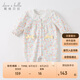 戴維貝拉新生嬰兒衣服2024秋裝女寶寶連體衣哈衣睡衣爬服外出