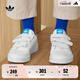 adidas男女小童NY 90魔術(shù)貼經(jīng)典運(yùn)動(dòng)板鞋兒童阿迪達(dá)斯官方三葉草   白/肉色/藍(lán)色   31