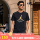 Jordan男子喬丹 純棉透氣 飛人Logo 短袖T恤AO0665-011黑金L