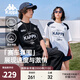 卡帕（Kappa）背靠背2025夏季新品運動(dòng)短袖T恤男純棉美式休閑t恤女圓領(lǐng)舒適透氣 黑色990【雙面印花丨撞色美學(xué)】 L