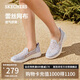 斯凱奇（Skechers）單鞋女鞋夏季蕾絲網(wǎng)面透氣涼鞋軟底健步鞋平底百搭休閑鞋896020