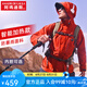 阿瑪?shù)纤沟赂呃瓚敉獾巧结烎~三合一可拆卸抓絨沖鋒衣男防風(fēng)防水硬殼夾克外套 黑色（無內(nèi)膽） L