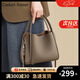 CADUNI KAISER水桶包包女包牛皮菜籃子包輕奢單肩斜挎生日七夕情人節(jié)禮物送女友 【大象灰】送老婆高級(jí)實(shí)用 品牌小眾百搭時(shí)尚通勤大包