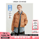 VEGA CHANG2025年冬新款啞光皮美拉德羽絨服女冬小個(gè)子外套ins 復(fù)古棕 S