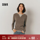 森馬（Semir）森馬毛衣女短款假兩件含羊毛針織衫24冬新款保暖內搭109724107015