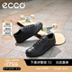 愛步（ECCO）七夕禮物德訓鞋男 休閑鞋男士板鞋復(fù)古牛皮男鞋 柔酷零點537764 黑色53776401001 43