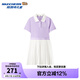 Skechers斯凱奇童裝女童速干連衣裙兒童春秋舒適時尚好看漂亮裙子L225G009 蘭花盛開紫/00AQ 140