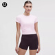lululemon丨All It Takes 女士運動(dòng) T 恤 *羅紋 Nulu?芯吸 LW3GV0S 柔紗粉 S /6
