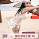 ECODAY新款原創(chuàng)設計水桶包雙肩包單肩小包包斜挎女包生日七夕禮物送女友 米白色