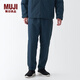無(wú)印良品（MUJI）男式 不易沾水 長(cháng)款 褲 男士 長(cháng)褲子 休閑褲 冬季款 BI00MA3A 深藏青色 L（175/88A）