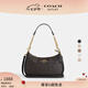 蔻馳（COACH）【禮物】新款?yuàn)W萊女士夏季女包經(jīng)典標(biāo)志老花TERI單肩斜挎包麻將包 IM/胡桃木色/黑色