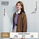 Teenie Weenie【趙露思同款】小熊女裝外套2025秋新款復(fù)古寬松少女巴恩風(fēng)夾克 棕色 L