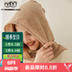 牧什 山羊絨帽子女士100%純羊絨針織帽女純色休閑百搭帽子AD2058R100 高雅駝 均碼