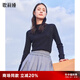 歌莉婭毛衣女裝秋冬中高領(lǐng)羊毛裸感打底衫內(nèi)搭上衣1ADL5J370 00B黑色 M