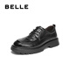 百麗（Belle）厚底商務(wù)鞋男鞋冬季新款商場(chǎng)同款休閑皮鞋8VU01DM5 黑色 41 (255mm)