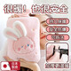 BIBK日本熱水袋注水可插手學(xué)生被窩專(zhuān)用灌水式可愛(ài)毛絨暖手寶加厚防爆 1000ml【粉色長(cháng)耳朵兔】可插手款