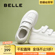 百麗（Belle）女神節(jié)禮物簡約休閑小白鞋2025春新魔術(shù)貼增高厚底鞋D6Z1DAM5 米色 37 (235mm)
