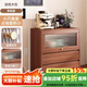 第一森林餐邊柜廚房?jì)ξ锕窨蛷d斗柜臥室置物柜入戶(hù)收納柜進(jìn)門(mén)玄關(guān)大五斗柜 【亞克力門(mén)】胡桃木色60*40*76cm