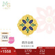 周生生七夕禮物黃金轉(zhuǎn)運(yùn)珠Charme四方云紋國(guó)風(fēng)足金串珠不含繩92671C定價(jià)