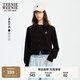 Teenie Weenie小熊女裝毛針織衫2025秋季新款簡約時尚輕薄圓領開衫 A-黑色 M