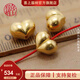 喜上眉梢足金999轉(zhuǎn)運(yùn)珠女屁桃愛(ài)心通孔路路通可愛(ài)創(chuàng)意DIY手串節(jié)日送禮 0.59g 黃金屁桃通孔單個(gè)（小版）