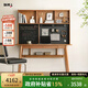 聯(lián)邦（LANDBOND）家具 全實木學習書桌 北歐小戶型簡約書房客廳學生寫字臺辦公桌子 1.2m晴風書桌+上柜丨櫻桃木
