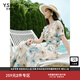衣香麗影夏款碎花上衣半身裙套裝女氣質(zhì)穿搭一整套 藍(lán)色花料 L