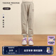 Teenie Weenie Kids小熊童裝24秋季女童百搭休閑條紋長(zhǎng)褲針織褲 中灰色 110 cm
