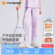 moodytiger兒童褲子拒水耐磨夏季男童長褲彈力寬松高彈女童長褲戶外防蚊褲