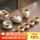 尚言坊汝窯功夫茶具整套高檔家用陶瓷泡茶茶壺茶杯個(gè)人專(zhuān)用器具全套裝