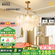 鹿家良品（LUUGAA）輕奢羽毛水晶燈客廳吊燈法式復(fù)古客廳燈大燈餐廳燈臥室燈中山燈具 【薦】12頭80cm三色光108W